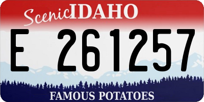 ID license plate E261257