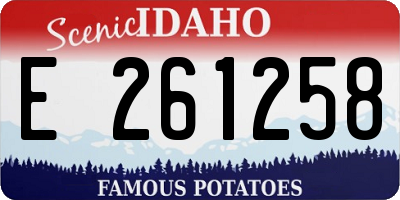 ID license plate E261258