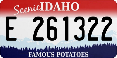 ID license plate E261322