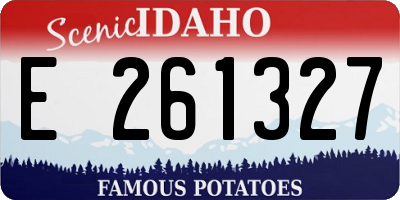 ID license plate E261327
