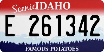 ID license plate E261342