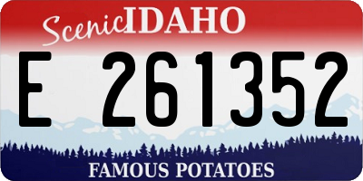 ID license plate E261352