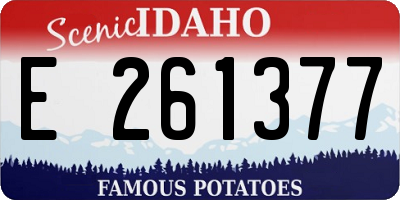 ID license plate E261377