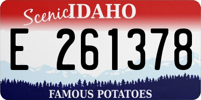 ID license plate E261378
