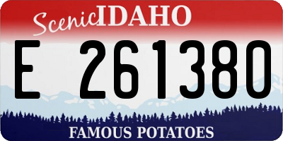 ID license plate E261380