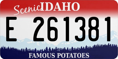 ID license plate E261381