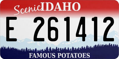ID license plate E261412