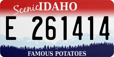 ID license plate E261414