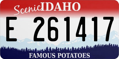 ID license plate E261417