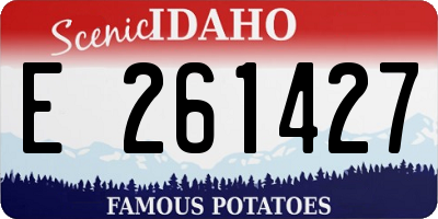 ID license plate E261427