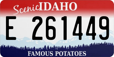 ID license plate E261449
