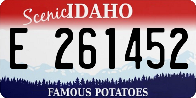 ID license plate E261452