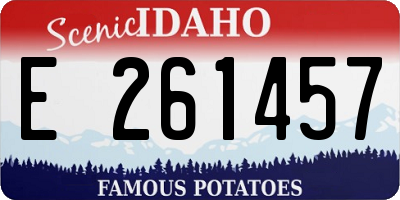 ID license plate E261457