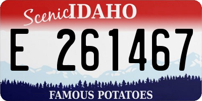 ID license plate E261467