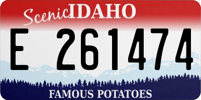 ID license plate E261474