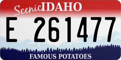 ID license plate E261477