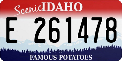 ID license plate E261478