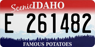 ID license plate E261482