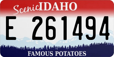 ID license plate E261494