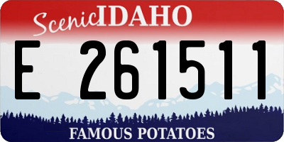 ID license plate E261511