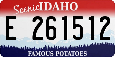 ID license plate E261512