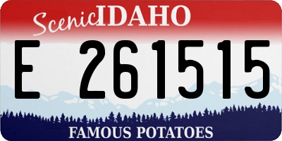 ID license plate E261515