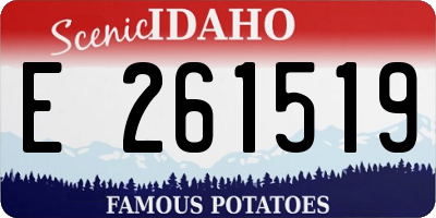 ID license plate E261519