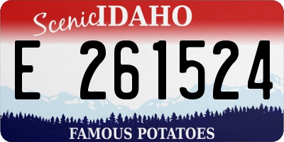 ID license plate E261524