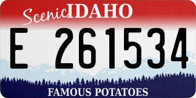 ID license plate E261534
