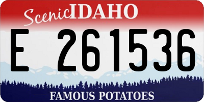 ID license plate E261536