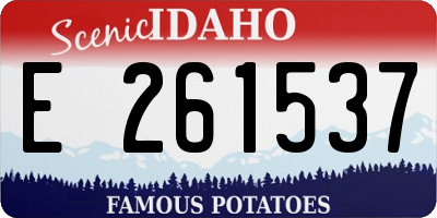 ID license plate E261537