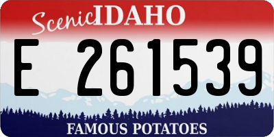 ID license plate E261539