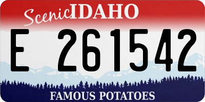 ID license plate E261542