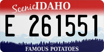 ID license plate E261551