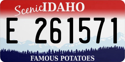 ID license plate E261571