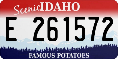 ID license plate E261572