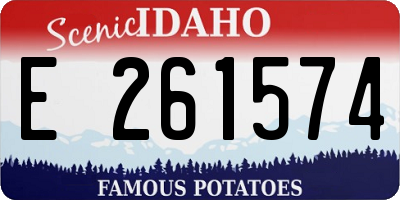 ID license plate E261574