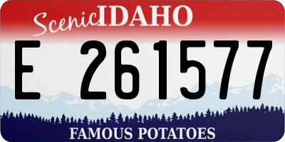 ID license plate E261577