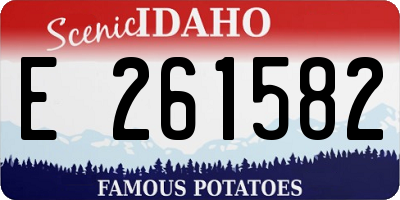 ID license plate E261582