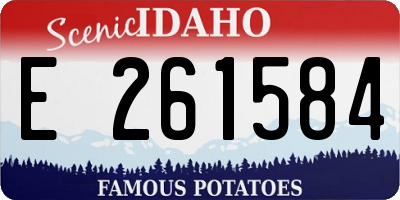 ID license plate E261584