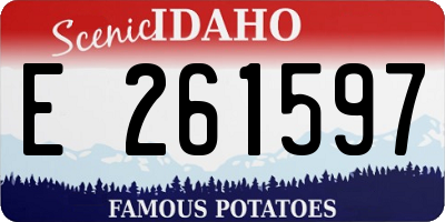 ID license plate E261597