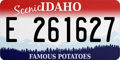 ID license plate E261627