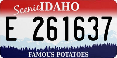 ID license plate E261637