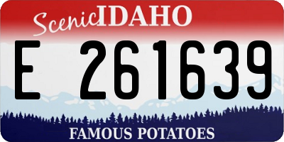 ID license plate E261639