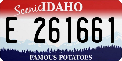 ID license plate E261661