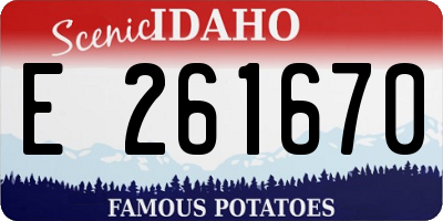 ID license plate E261670