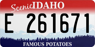 ID license plate E261671