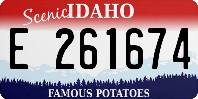 ID license plate E261674