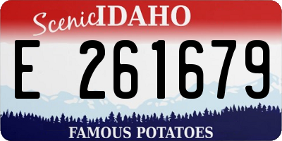 ID license plate E261679