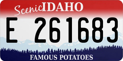 ID license plate E261683